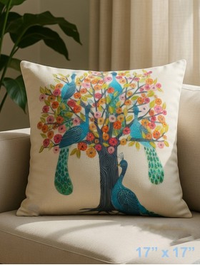 Birds Print Cushion & Filler